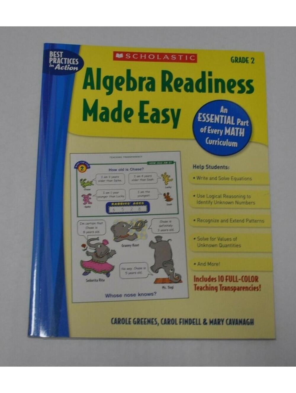 Grade 2 Algebra Readiness Made Easy Teacher Resource Book Scholatic Transparency